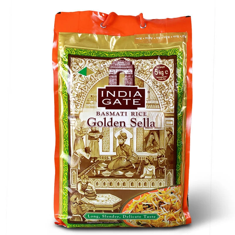 Gạo Basmati parboiled Golden Sella INDIA GATE - 5 kg