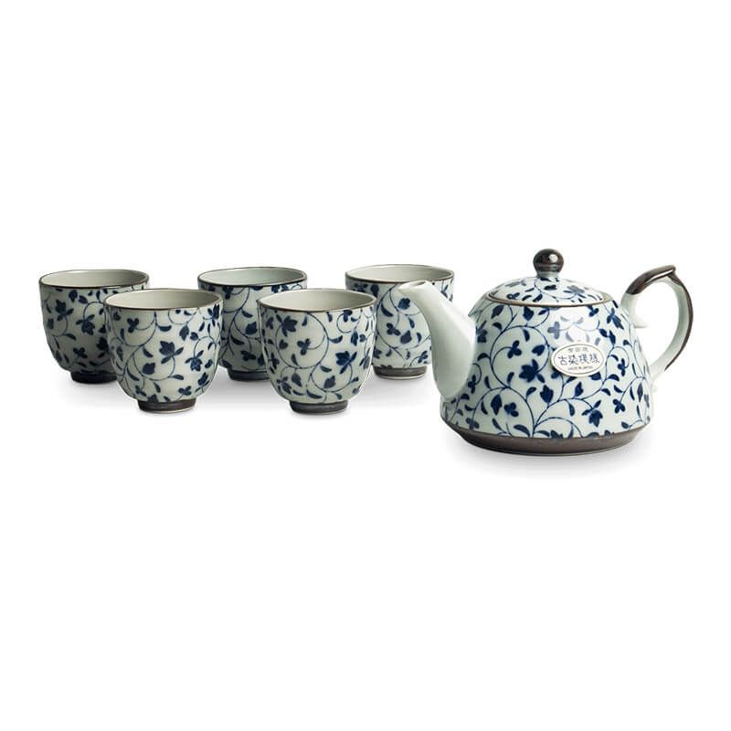 Bộ ấm trà Nhật Flower pattern blue 6040799