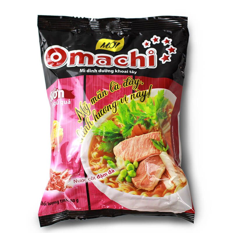 Mì ăn liền vị sườn heo hầm Omachi - 80 g
