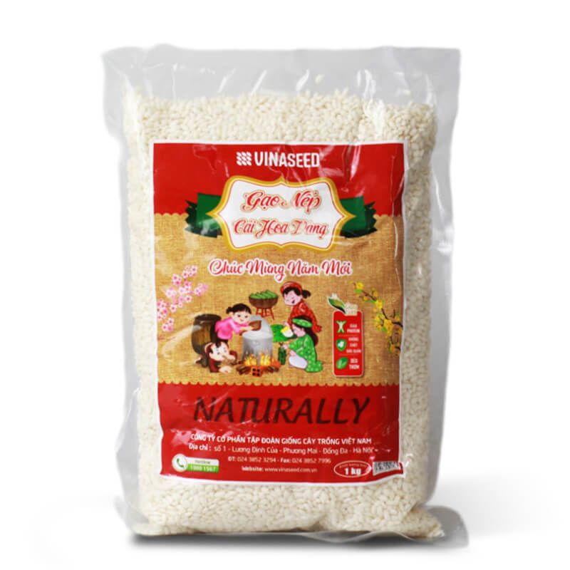 Gạo Nếp Cái Hòa Vàng tự nhiên VINASEED 1kg