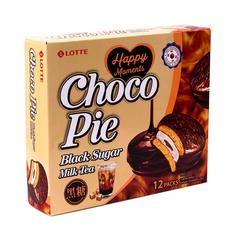 LOTTE Choco Pie - Trà sữa trân châu đường đen 336g