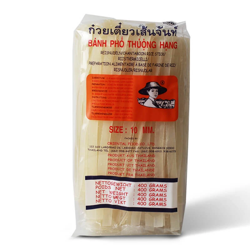 Bánh phở khô cắt 10 mm CHANTABOON 400 g