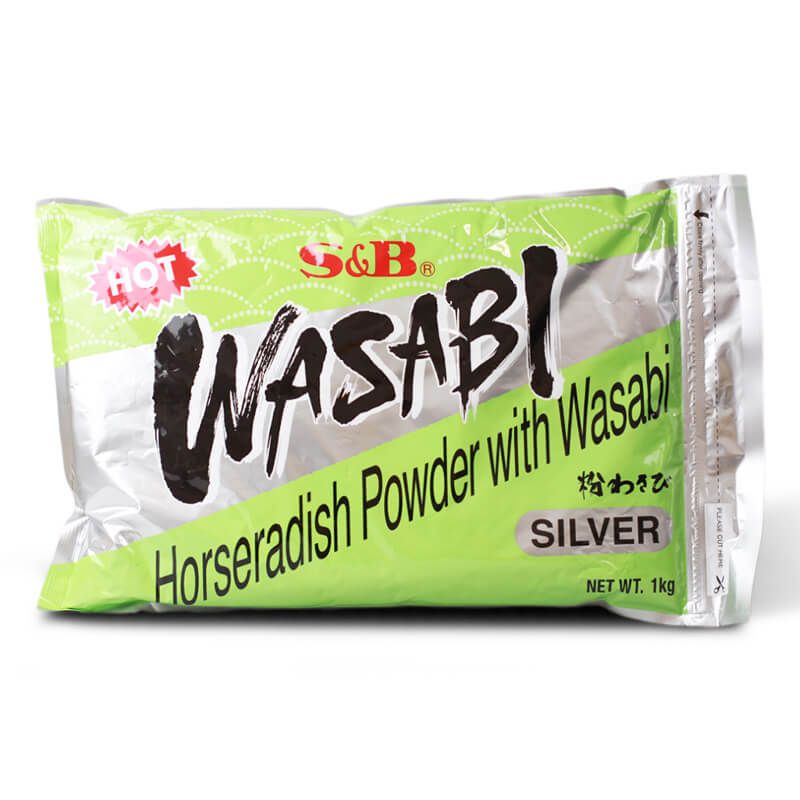 Bột wasabi cải ngựa với wasabi (bạc) S&B 1000g
